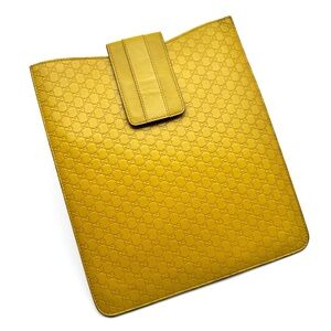 Yellow Gucci IPad Case Leather Sleeve Microguccissima Tablet